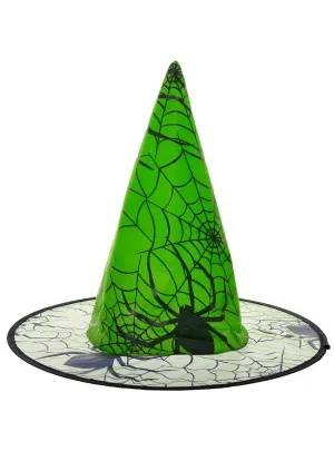 Creepy Crawly Adults Green Witch Halloween Hat