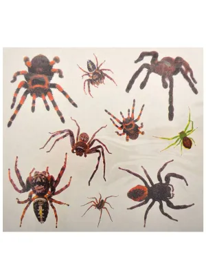 Creepy Crawly Spiders Halloween Temporary Tattoos
