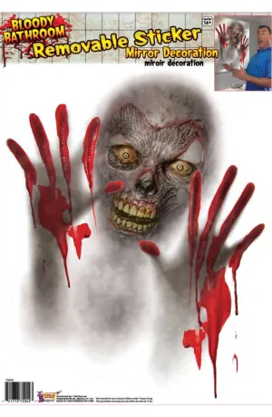 Creepy Creature Bathroom Mirror Sticker Halloween Decoration