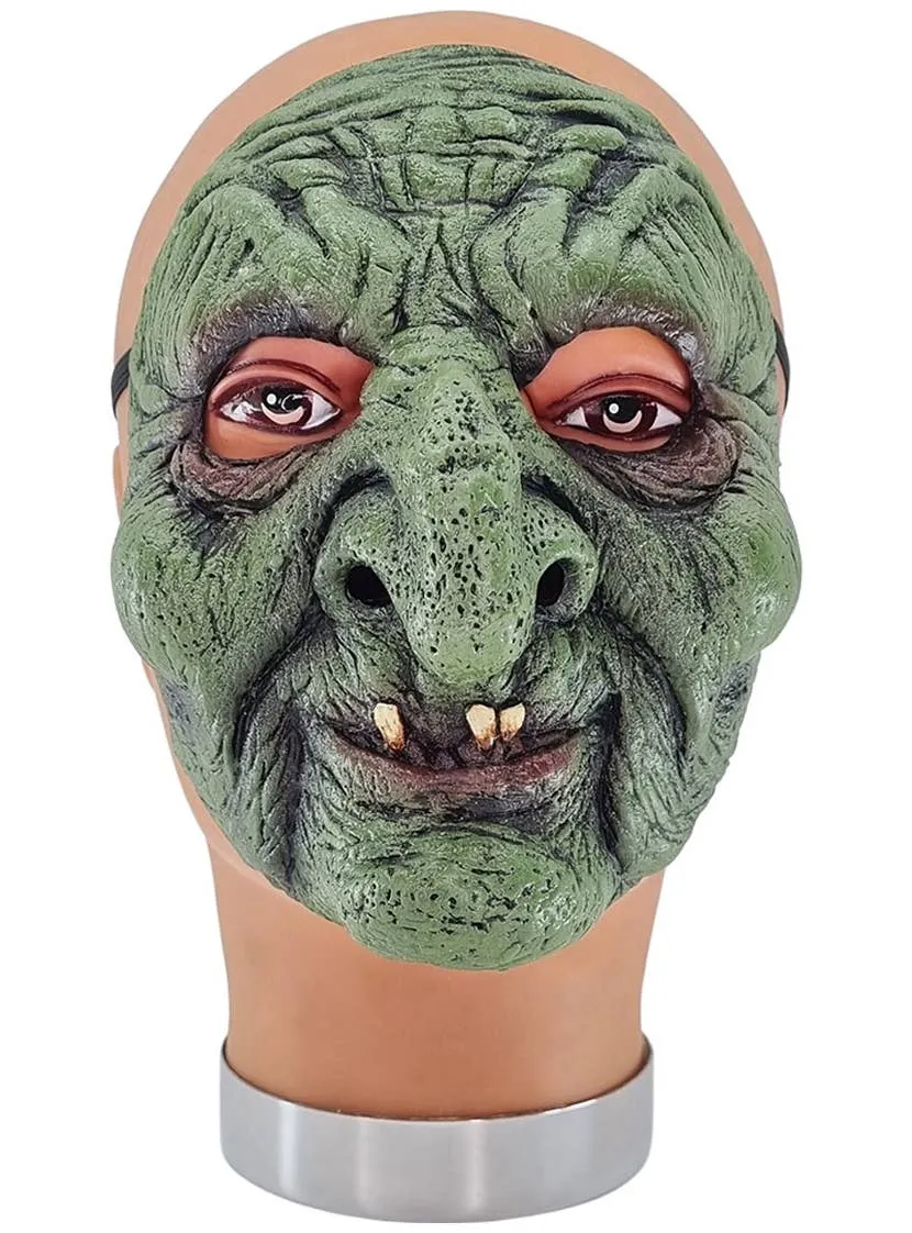 Creepy Green Witch Face Latex Halloween Costume Mask