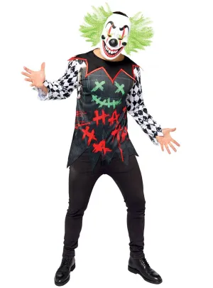 Creepy HAHA Clown Mens Halloween Costume