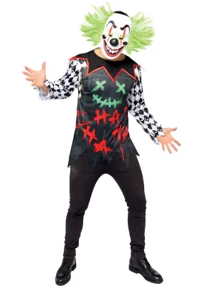 Creepy HAHA Clown Mens Plus Size Halloween Costume