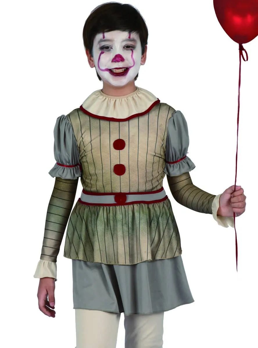 Creepy Horror Clown Boys Halloween Costume