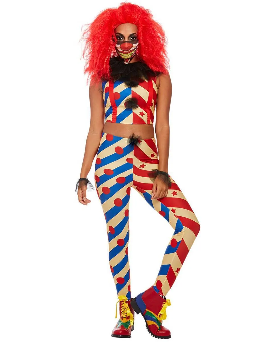 Creepy Horror Clown Womens Halloween Costume