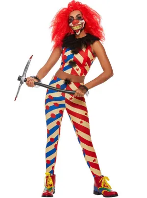 Creepy Horror Clown Womens Halloween Costume