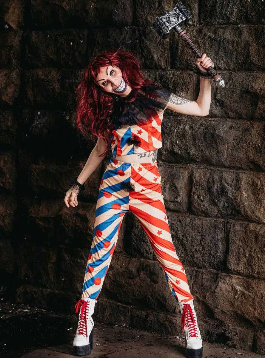 Creepy Horror Clown Womens Halloween Costume