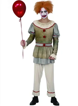 Creepy Horror Movie Clown Mens Halloween Costume