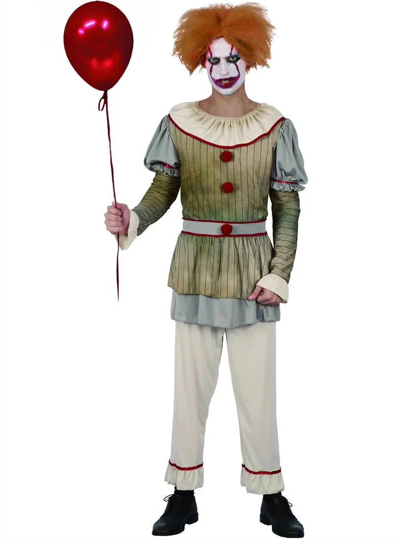 Creepy Horror Movie Clown Mens Halloween Costume