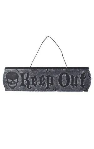 Creepy Keep Out Sign Halloween Prop