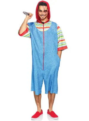 Creepy Killer Doll Mens Chucky Halloween Costume