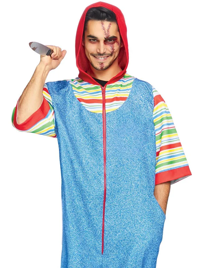 Creepy Killer Doll Mens Chucky Halloween Costume