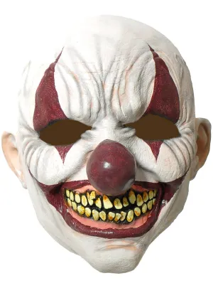 Creepy Red Clown Full Head Halloween Latex Mask
