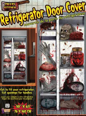 Creepy Refrigerator Door Cover Halloween Decoration