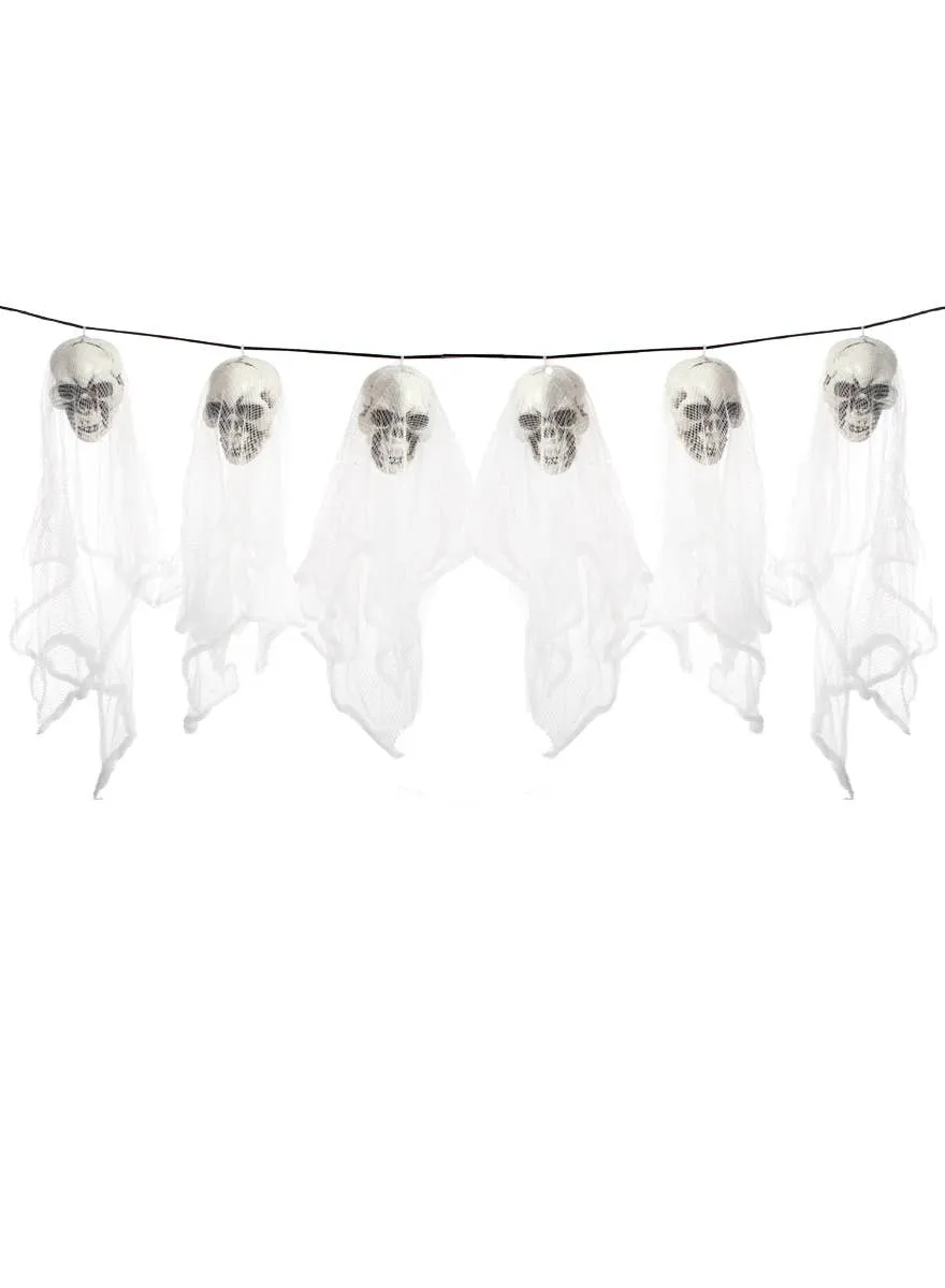 Creepy Skull Ghost Long Garland Halloween Decoration