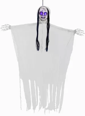Creepy White Light Up Doll Hanging Halloween Decoration