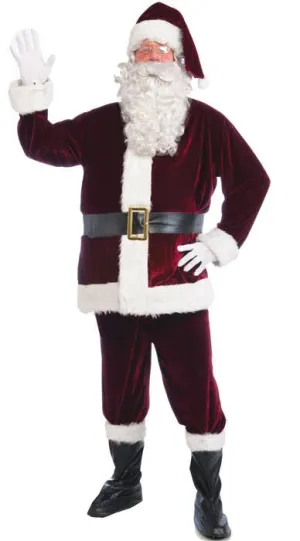 Crimson Velvet Christmas Santa Claus Costume