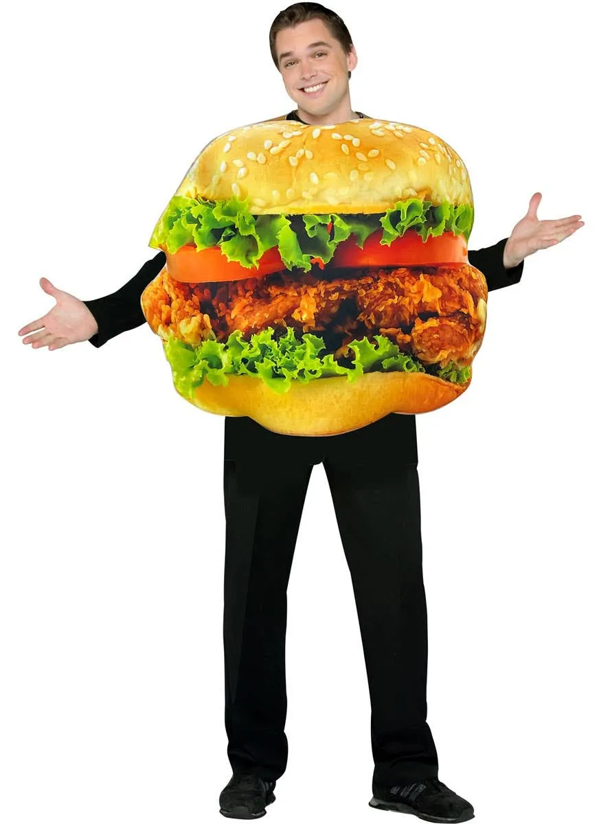Crispy Chicken Burger Adults Funny Food Costume