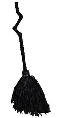 Crooked Black Wicked Witch Halloween Broomstick