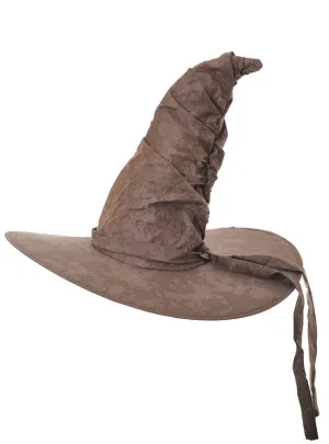 Crooked Plush Brown Wizard Costume Hat