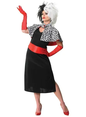 Cruella De Vil Womens Disney Villain Costume