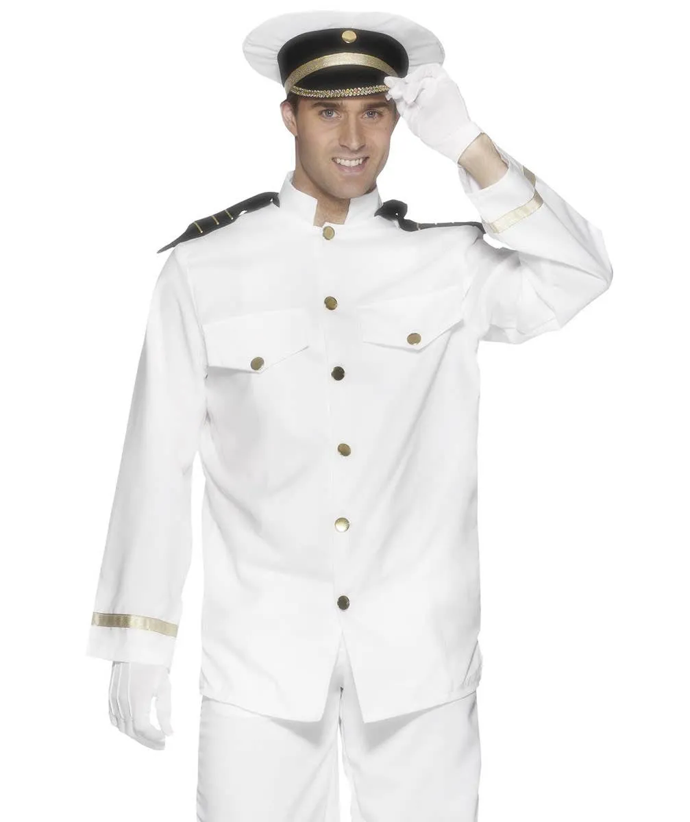 Cruise Ship Captain Mens Fancy Dress Costume