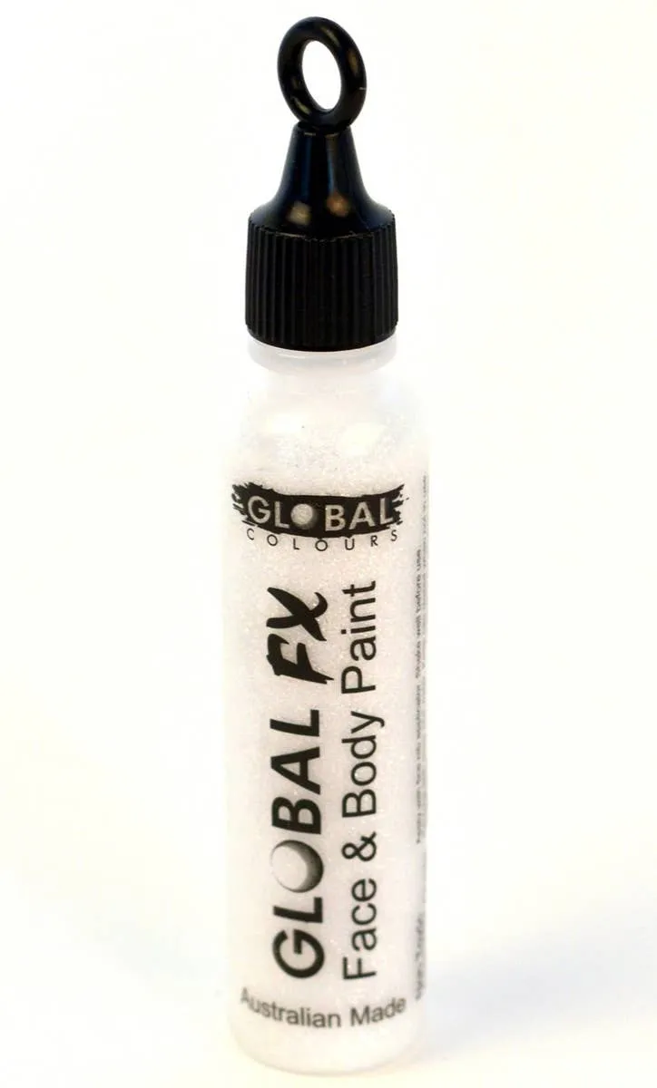 Crystal White Face and Body Glitter Applicator Tube