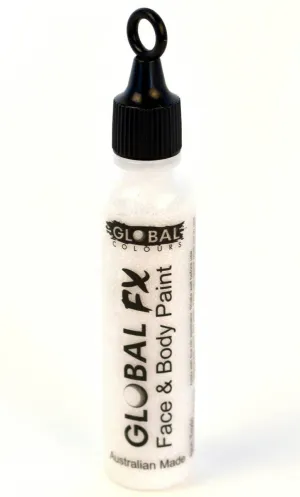 Crystal White Face and Body Glitter Applicator Tube