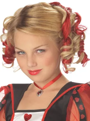 Curly Red Clip In Hair Streaks for Girls
