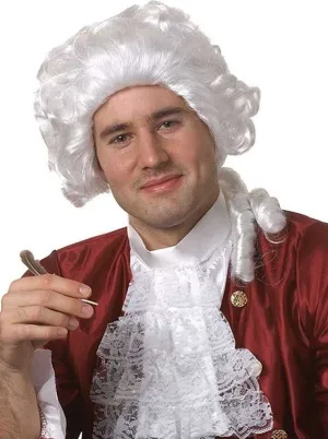 Curly White Colonial Mens Costume Wig