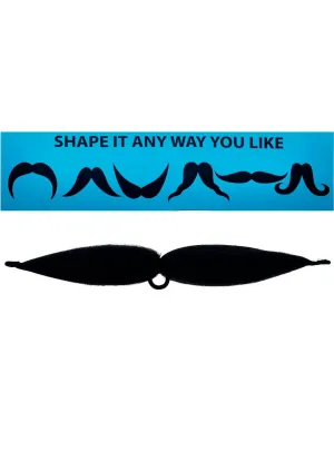 Customisable 6 Shape Black Costume Moustache