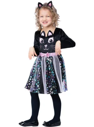 Cute Black Cat Toddler Girls Halloween Tutu Costume