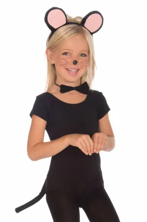 Cute Black Mouse Girls Costume Accessory Set