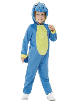 Cute Blue Dinosaur Toddler Onesie Costume