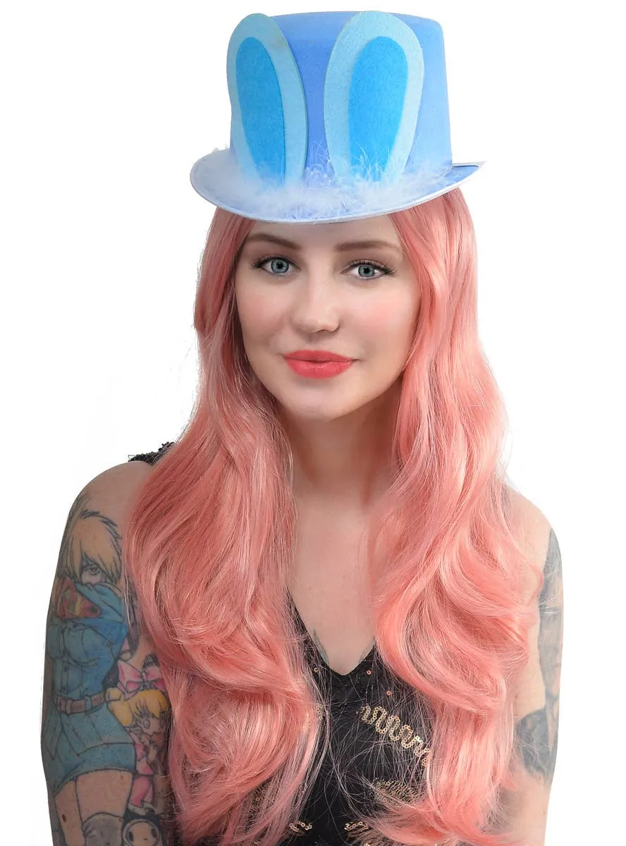 Cute Blue Easter Bunny Ears Top Hat
