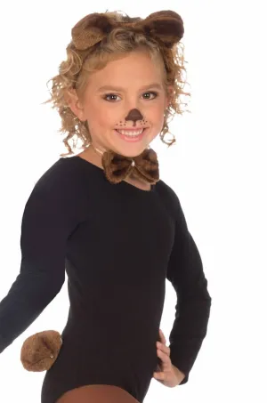 Cute Brown Teddy Bear Girls Costume Accessory Set