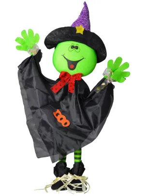 Cute Child Friendly Standing Black Witch Halloween Decoration