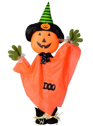 Cute Child Friendly Standing Orange Pumpkin Halloween Decoration