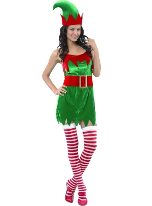 Cute Christmas Elf Womens Costume