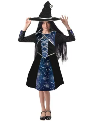 Cute Galaxy Witch Girls Halloween Costume