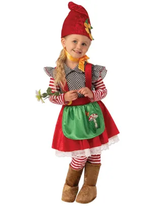 Cute Garden Gnome Girls Fancy Dress Costume
