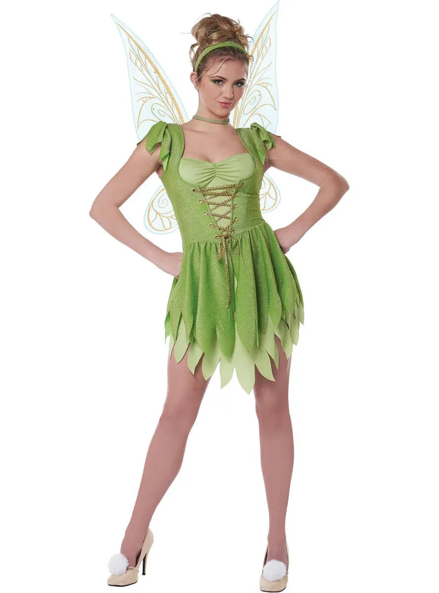 Cute Green Tinkerbell Womens Fairy Costume
