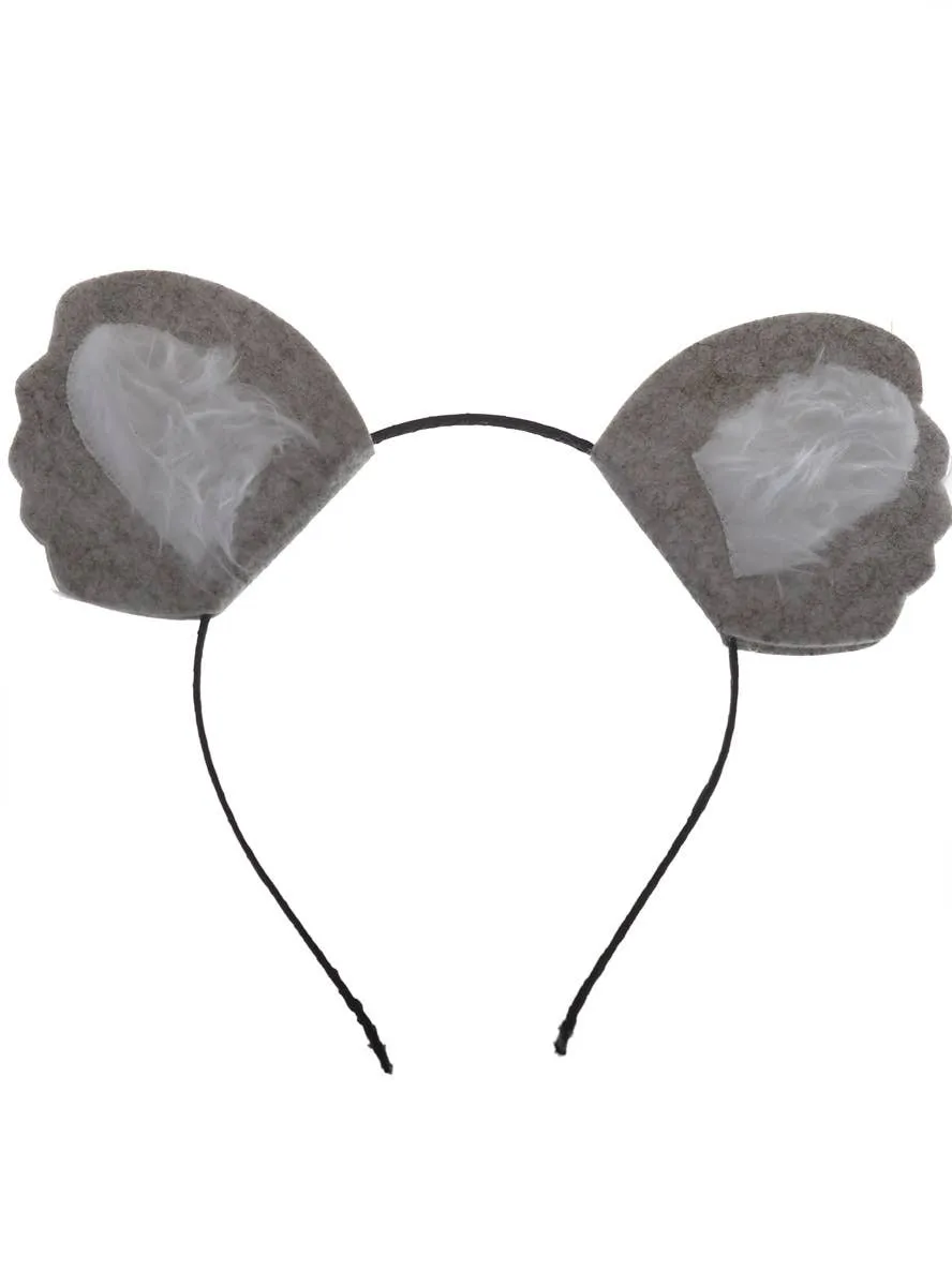 Cute Grey Koala Costume Ears on Headband