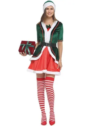Cute Holiday Elf Womens Christmas Costume