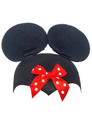 Cute Mouse Ears with Polka Dot Bow Kids Costume Hat