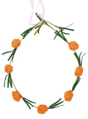 Cute Orange Flowers and Leaves Headpiece Costume Accessory