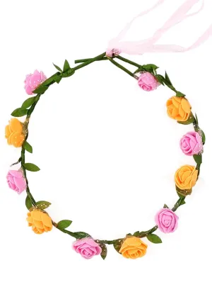 Cute Pink and Orange Flower Headpiece Costume Accessory