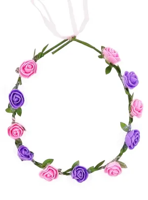 Cute Pink and Purple Flower Headpiece Costume Accessory