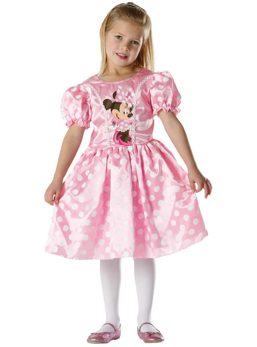 Cute Pink and White Minnie Mouse Girls Costume