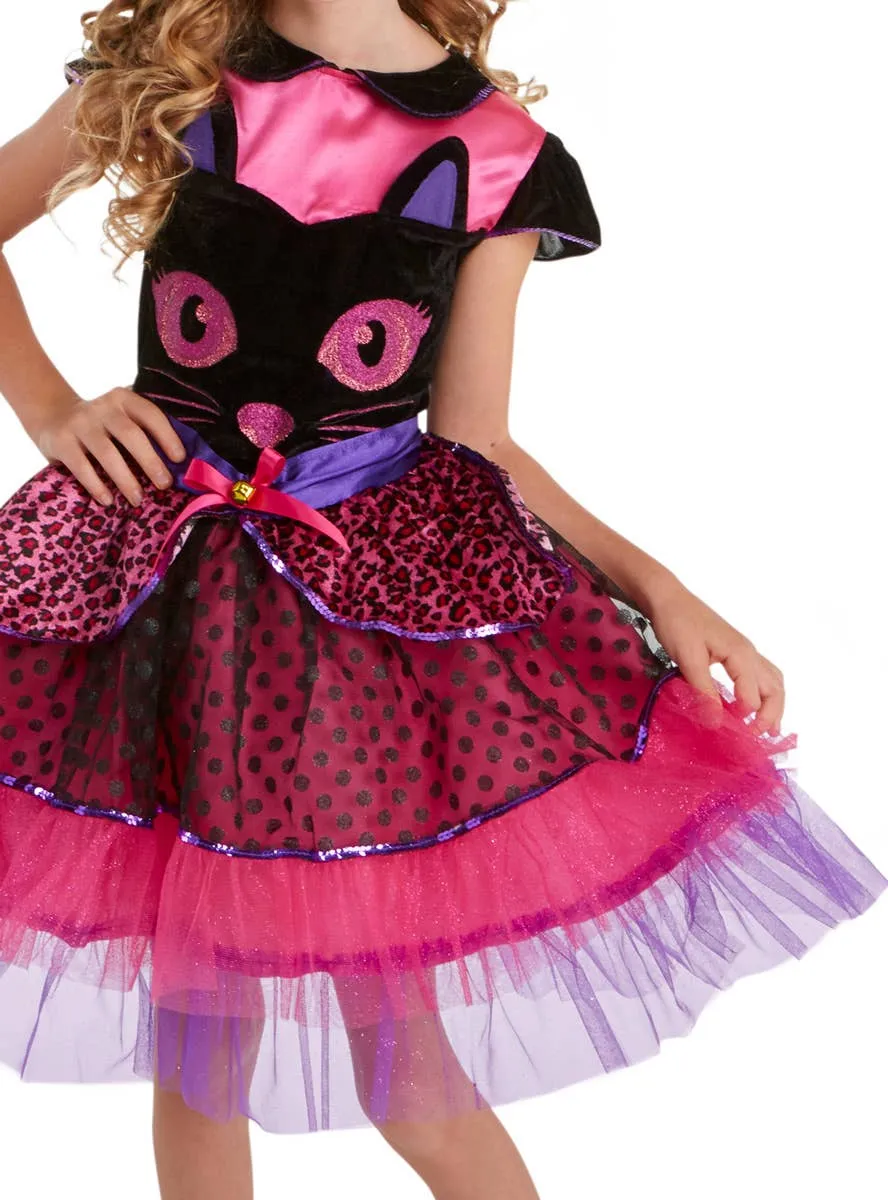 Cute Pink Cat Girls Halloween Costume