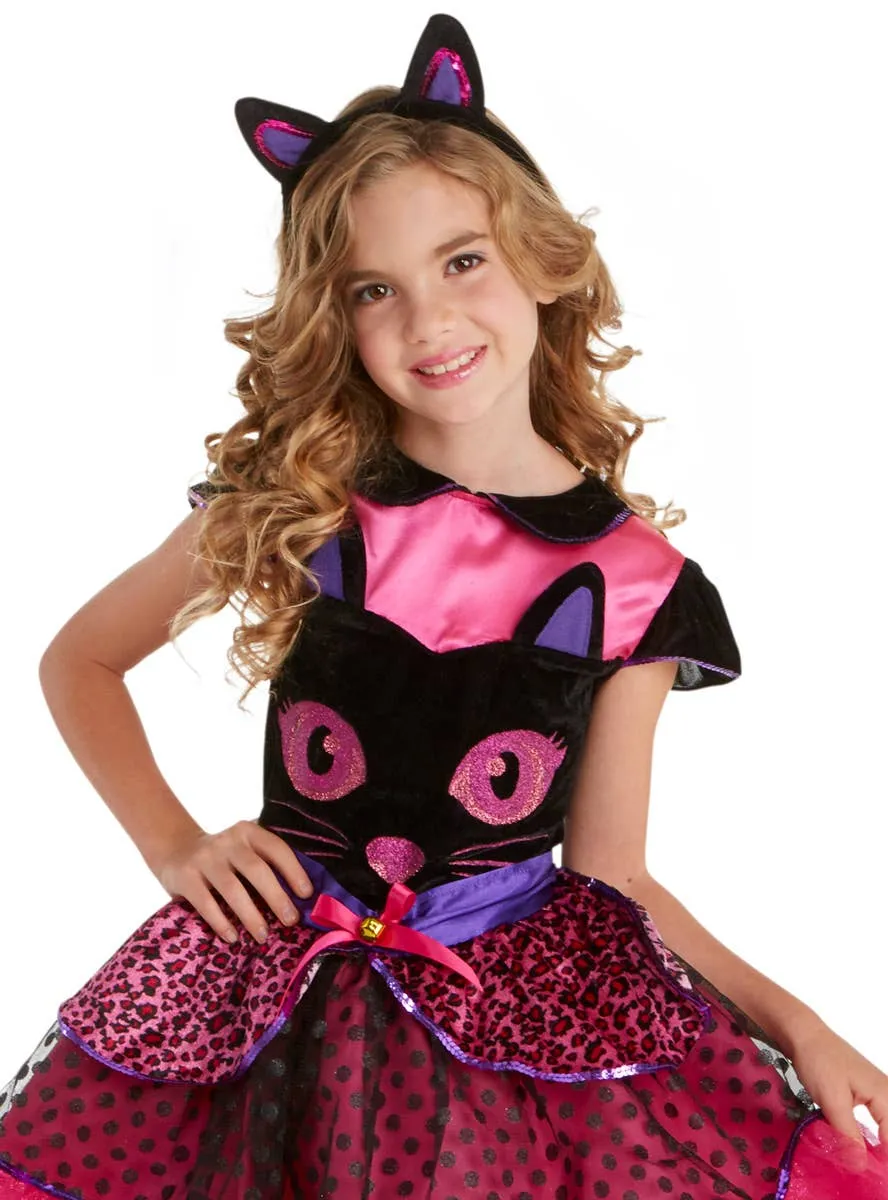 Cute Pink Cat Girls Halloween Costume